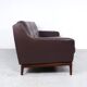 Vintage Brown Leather Sofa on Rosewood Legs from Porfilia Werke, 1960s