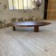 Table basse années 50 plateau bois exotique XXL