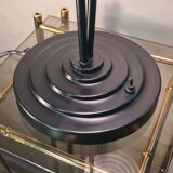 Memphis stijl milan style desk lamp, art nouveau molded glass 1970 to 80