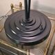 Memphis stijl milan style desk lamp, art nouveau molded glass 1970 to 80