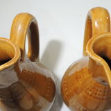 Pair of vintage stoneware pitchers