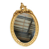 old Louis XV style gilded wood mirror, rococo