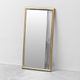 Vintage mirror with brass frame and transparent glass insert – Italian design 1970s