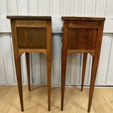 Pair of walnut bedside tables