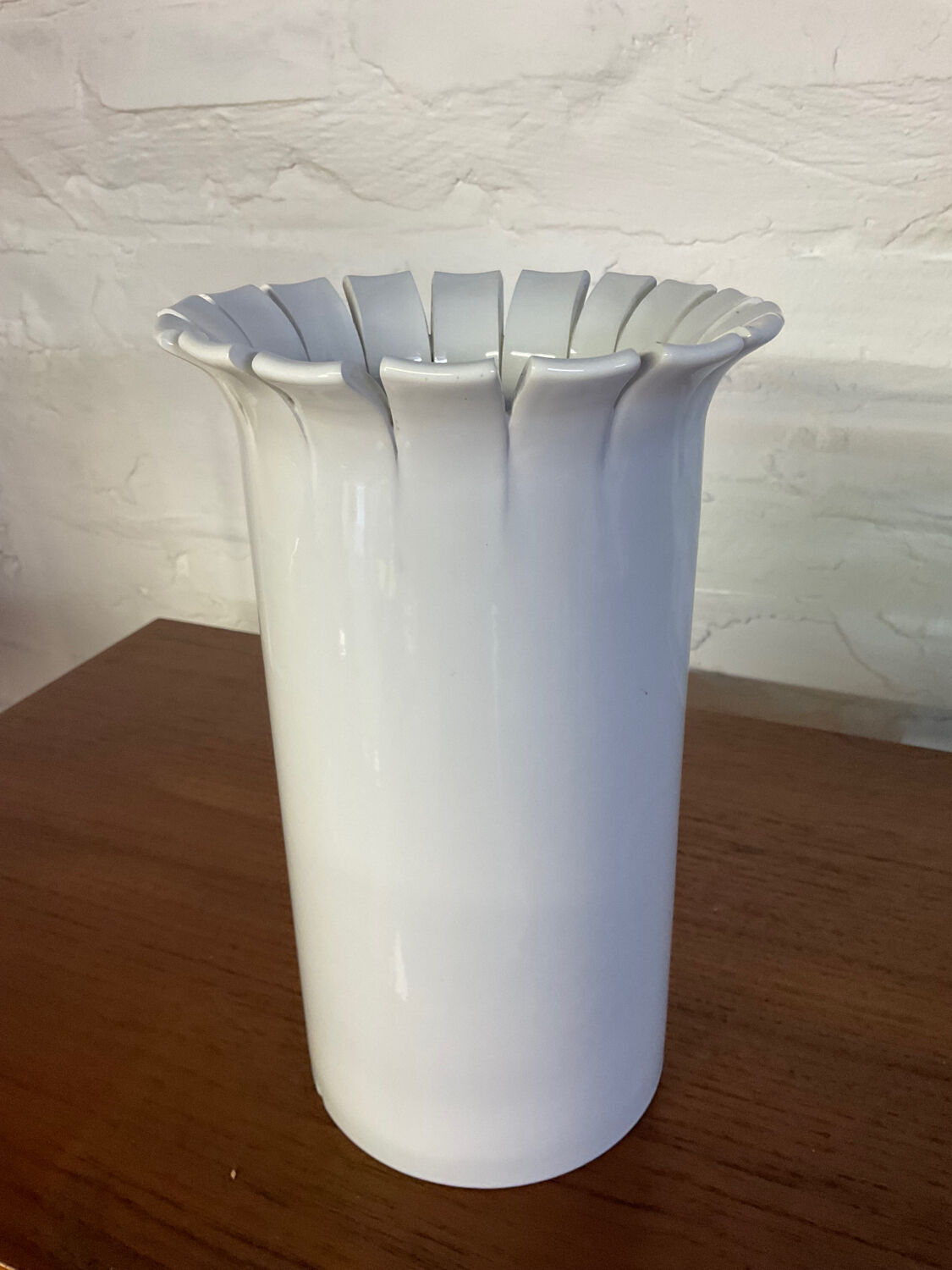 Vintage Italy vase in glazed ceramic