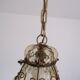Venetian Lantern - Murano Glass blown in its metal cage CIRCA 1940