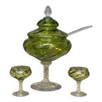 Empoli liqueur cherry beacon with 2 glass cups