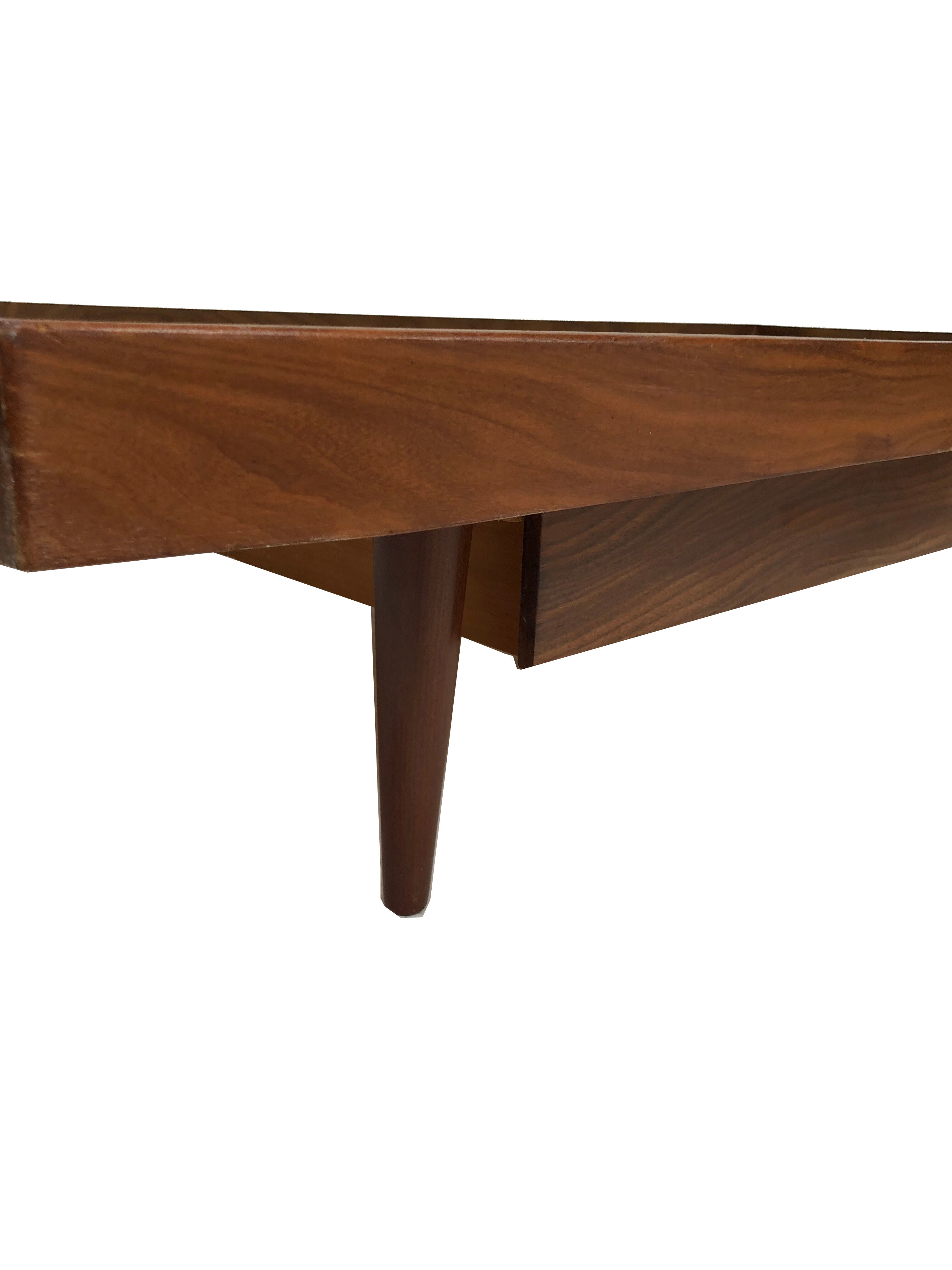 Méridienne vintage mid century en teck