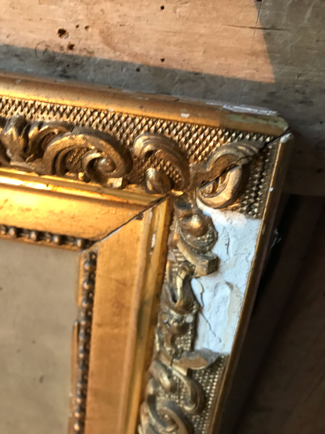 Oil on wood interior scene