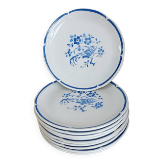 Set of 10 Moulin des Loups dinner plates, Alain