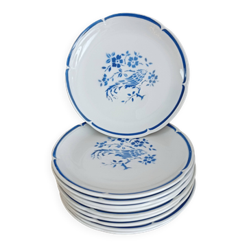 Set of 10 Moulin des Loups dinner plates, Alain