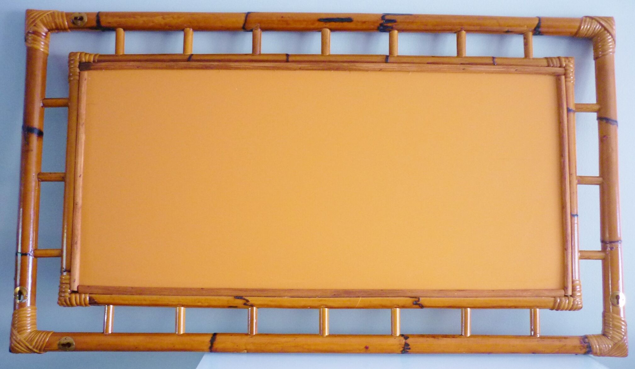 Bamboo mirror, openwork, vintage