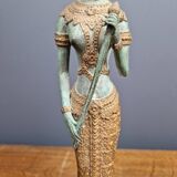 Ancienne sculpture bronze divinité Apsara inde XXe Statue déesse hindoue