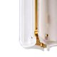 Lampe suspendue italienne en verre de Murano blanc et laiton de style mid-century modern