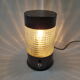 Lampe de table industriel metal graphité et verre Lita