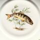 Set of four fish plates. vintage french fish plate set.