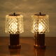 Pair of Table Small Lamps  by Kamenicky Senov, Preciosa,1970‘s.