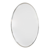 Miroir ovale chromé argenté