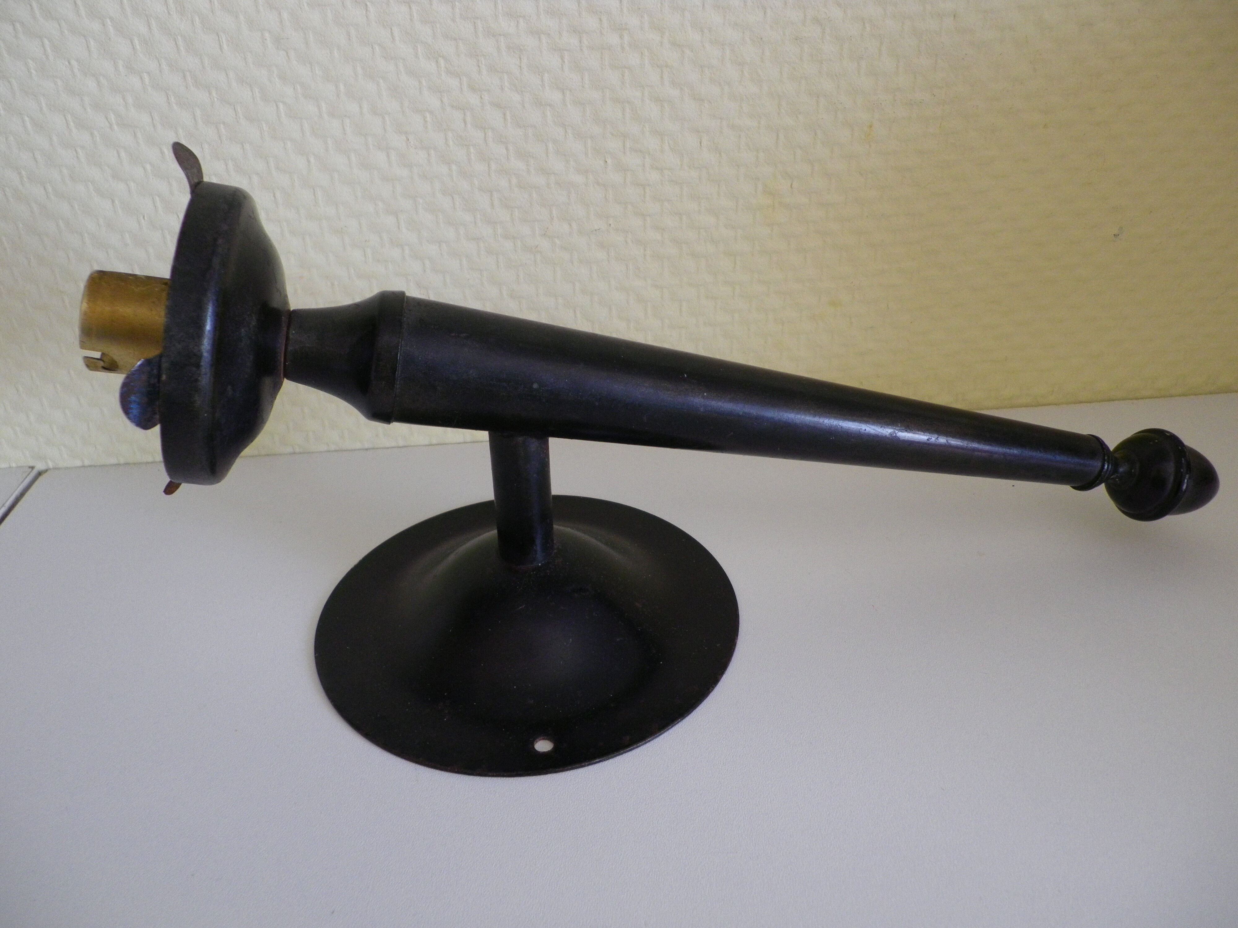 Brass patinated thick metal wall 1940