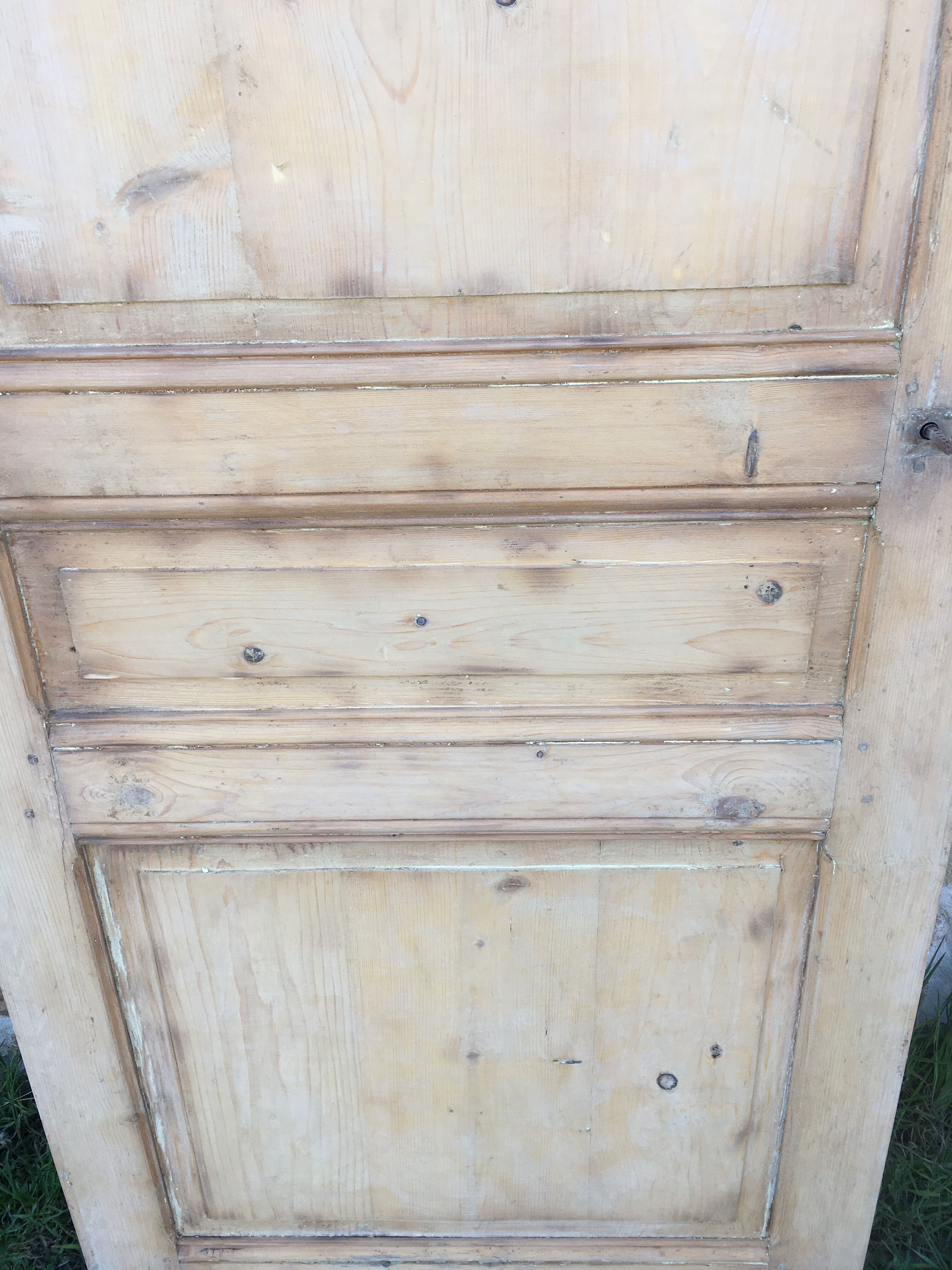 Raw wood pine door