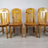 4 vintage pine chairs mountain shawl