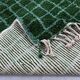 Square green Beni Ouraine Berber rug, size 160 x 240 cm