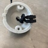 Old vintage holophane glass suspension