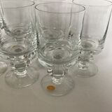 7 Lorraine crystal glasses