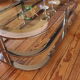 Coffee table chrome and smoked glass