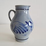 Vintage earthenware Jug with Blue Salt Glaze/Marzi & Remi, 1960's.