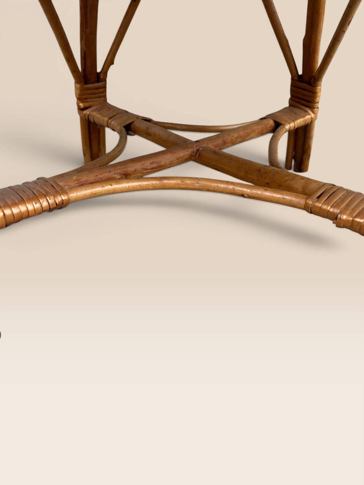 Child's chair in wicker and woven rattan