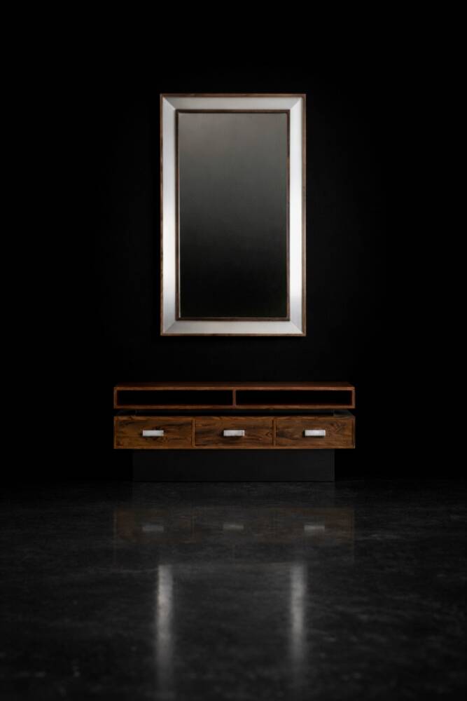 Vintage Mid-Century Scandinavian Modern Ambassador Console with Mirror