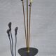 Black 3-light brass table lamp, 1950s