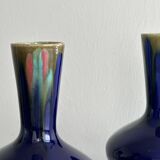 Paire de vases anciens bleus
