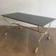 Neoclassical brass style coffee table with dolphin head decoration
