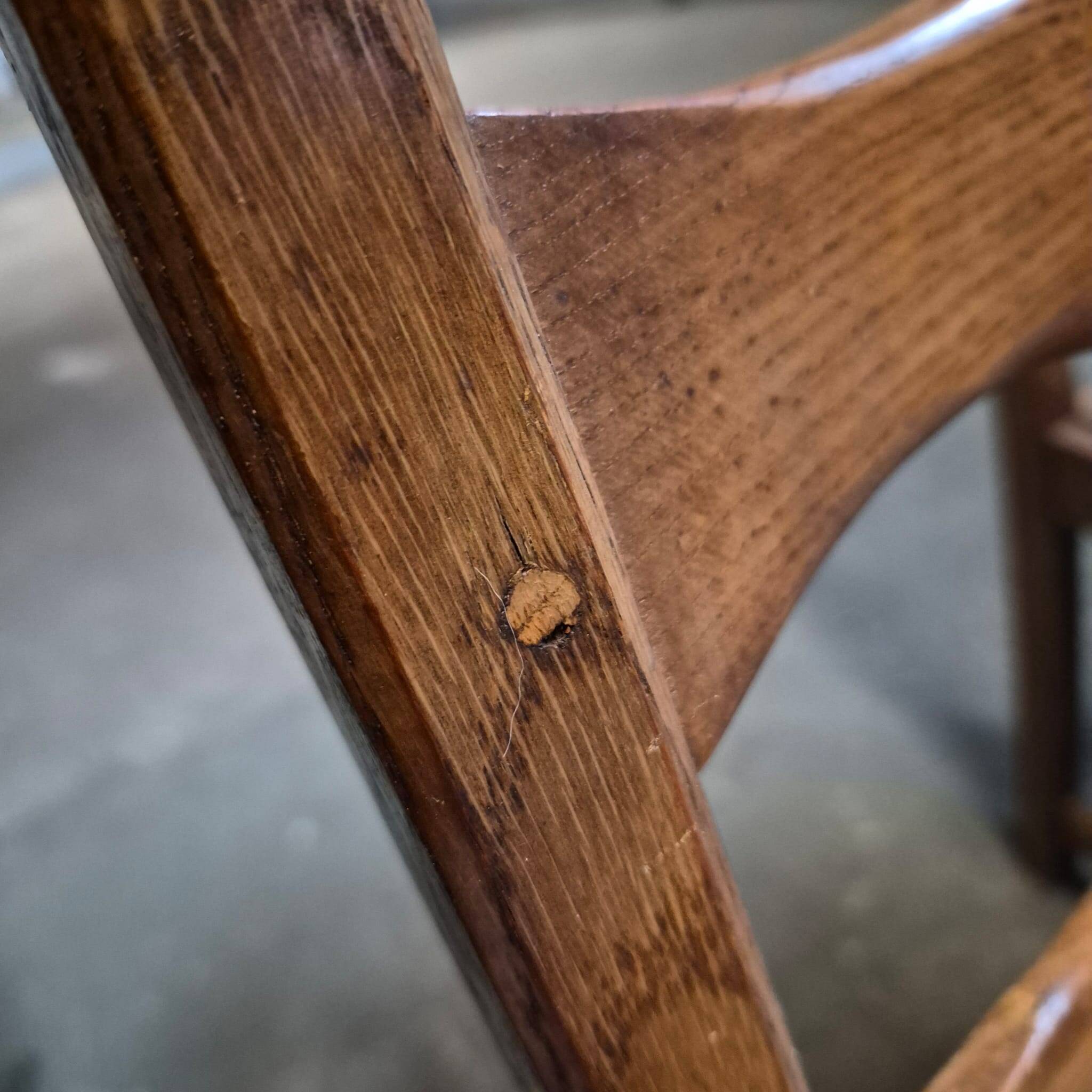 4 chaises en chêne massif et paille