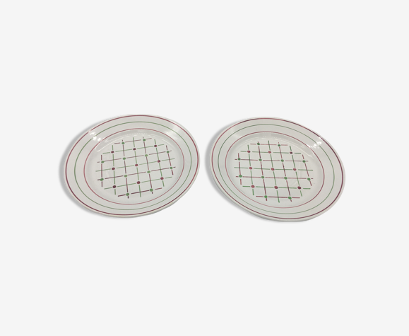 Paire assiettes Luneville