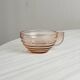 Thick old rose glass cups