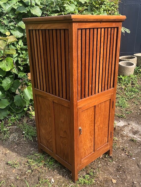 Antique teak linen cabinet