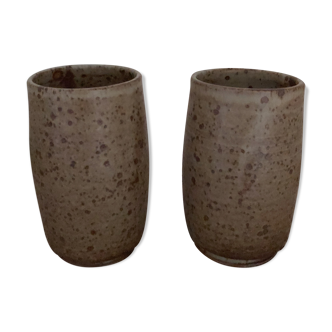 Lot of pyrite sandstone mugs from Vallauris