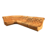 modular velvet sofa from the 70s