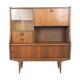 Vintage dutch teak buffet with showcase 1960