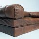 Brown Modular Leather Patchwork Sleeping Sofa Daybed, 1970s
