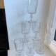 Set of 6 crystal wine glasses engraved early twentieth century