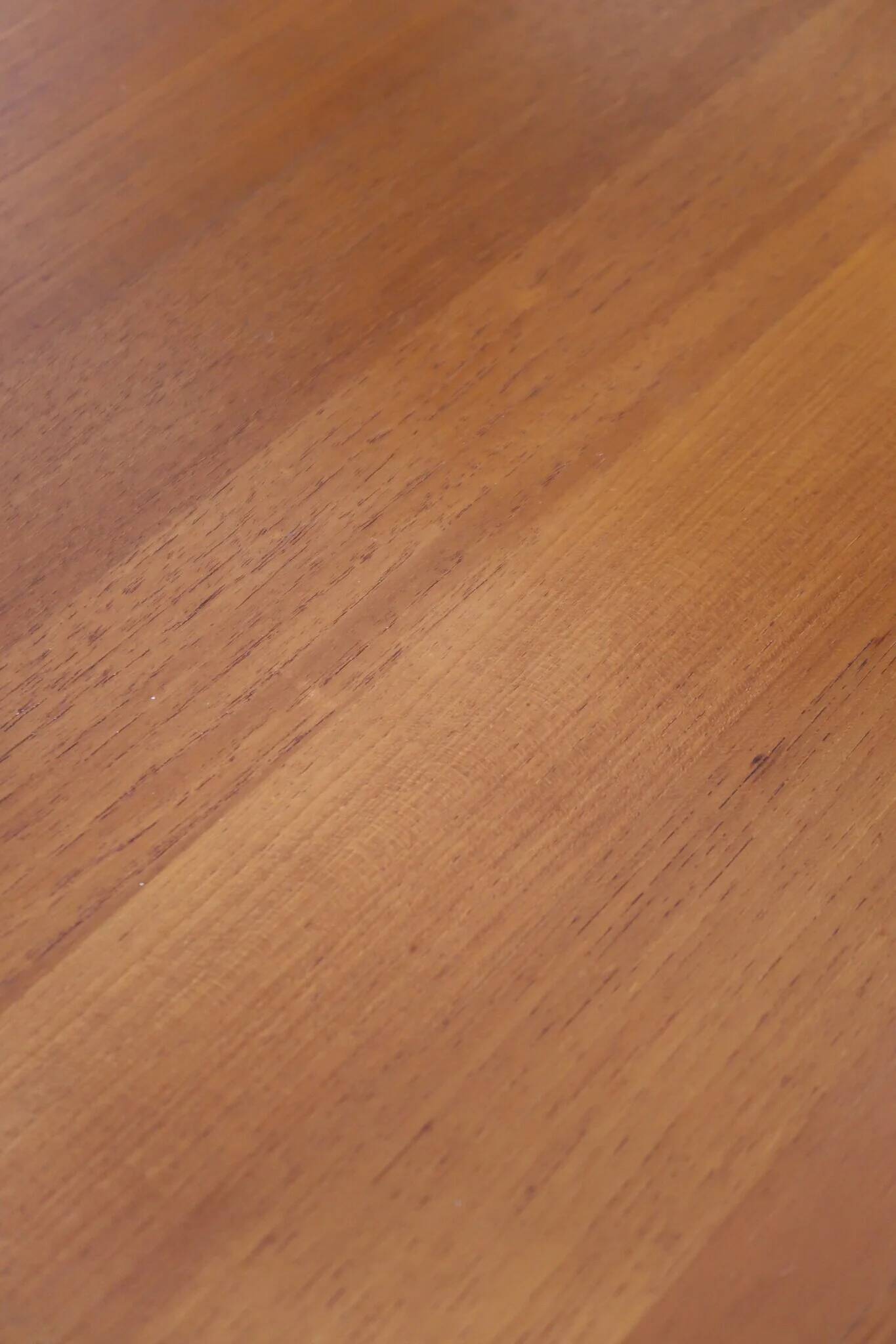 Table à manger danoise extensible en teck, pied central