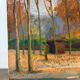 The Luxembourg Garden in Paris, oil on canvas signed.
