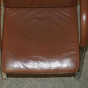 Fauteuil de bureau William Hands Orion en cuir, style Mid-Century Modern