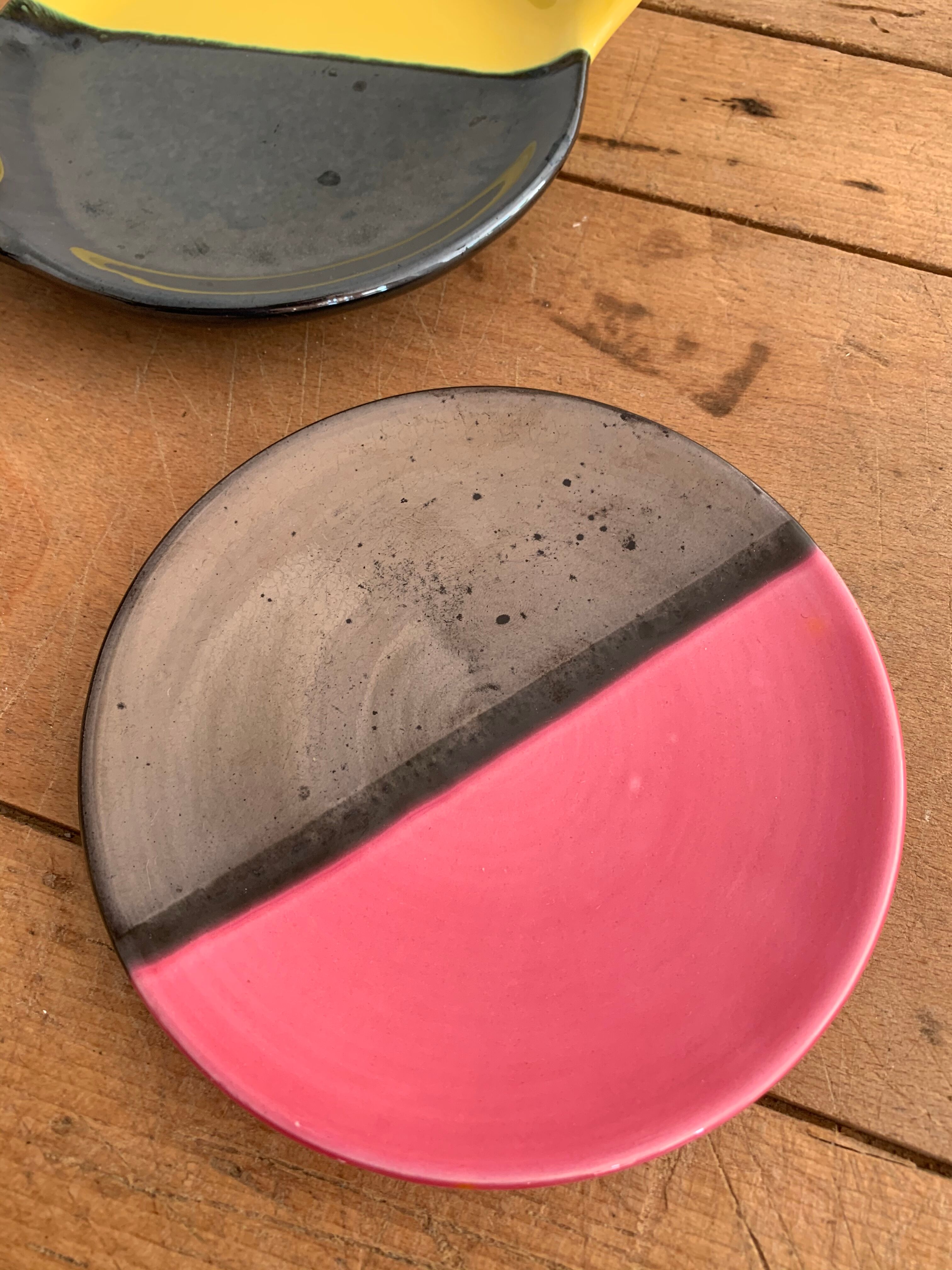 Duo of vintage earthenware cups