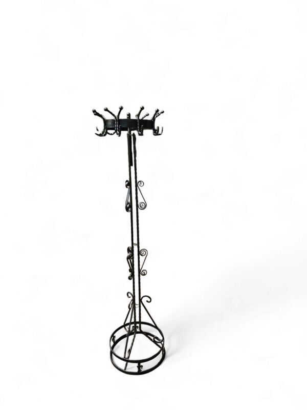 Porte-manteau sur pied en fer forgé des années 1960