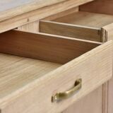 Light oak Parisian buffet, low country house furniture.